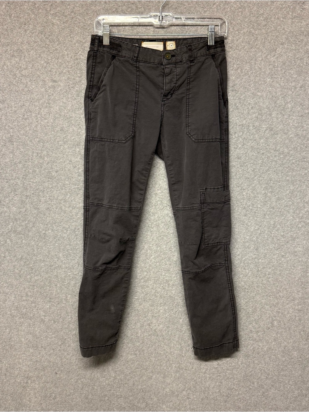Hei Hei Women Cargo Pant 26 Gray Utility Pockets Stretch The Wanderer Outdoor